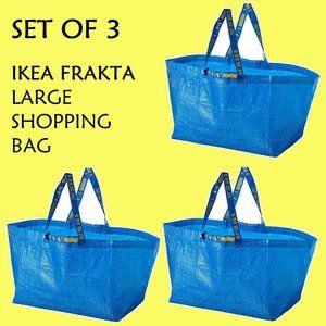 Large Reusable Shopping Bag IKEA Frakta - Set of 3